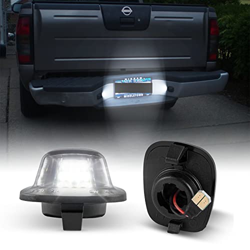POPMOTORZ LED License Plate Lights Assembly Compatible With 1994-2004 Nissan Xterra & 1998-2004 Nissan Frontier - Powered by 18SMD, White - size: For Nissan Xterra 1994-2004，Frontier 1998-2004