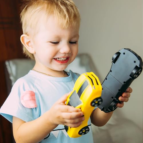 SOMMER 5-in-1 Magnetic Vehicles Toy Playset, Mix and Match STEM Stacking Assembling Car Kit with Storage Box, Transform into Robot, Birthday Gift for Toddler Kids 3 4 5 6 7 Year Old Boys Girls