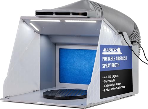 Master Airbrush Portable Airbrush Spray Booth Kit with Dual Exhaust Fans - color: Gray