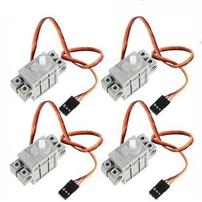 270 Degree Rotation Servo for Arduino Microbit Raspberry Pi Geekservo Compatible with Standard Building Blocks Support kittenblock makecode（Pack of 4）