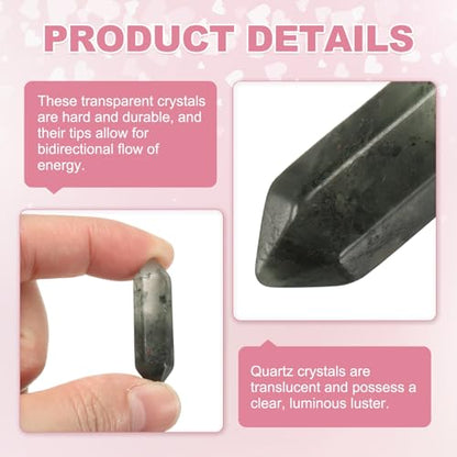 MECCANIXITY 10 Pack African Bloodstone Quartz Crystals, Polished Crystals Bulk Hexagonal Shaped Meditation Gemstone for Jewelry Making Energy Balance Accessories Gifts - color: African Bloodstone