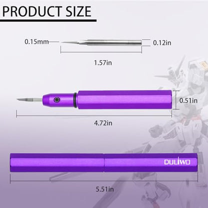 Model Scriber Tool 0.15mm Tungsten Steel Chisel - style: purple+0.15mm
