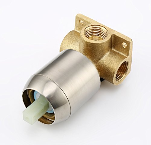 SUMERAIN Bathroom Shower Faucet Brushed Nickel Single Handle - color: Brushed Nickel, size: Solid Brass Valve
