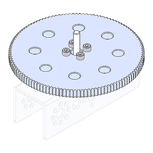 Pitsco Education TETRIX MAX Aluminum 120-Tooth Gear, Robotics Building Elements, Spare Parts for Robotics and Vehicles, 97.3 mm Outside Diameter, Package of 1