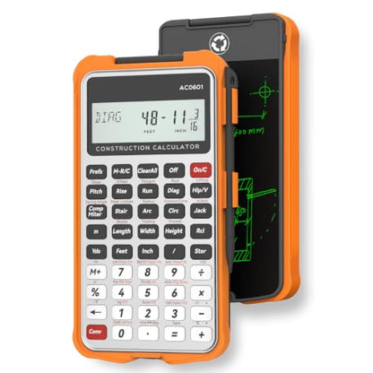 ROATEE Construction Engineering Calculator with Writing Tablet Silver - color: Silver Orange