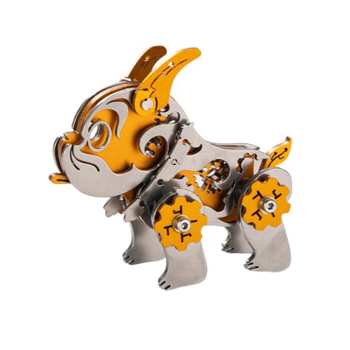 Bulldog 3D Metal Puzzle, Orange, 48 Pieces - color: Bulldog Orange