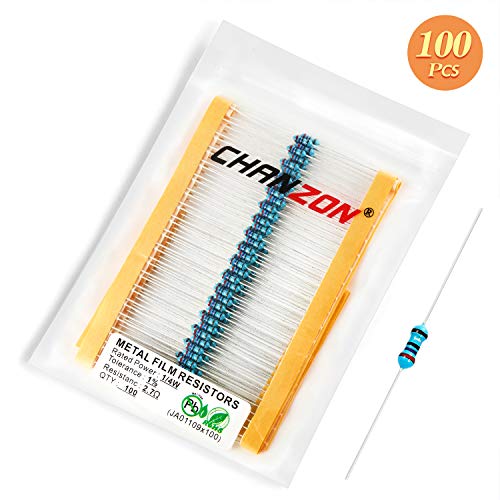 Chanzon 100pcs 1/4W (0.25W) 2.7 Ω ohm Metal Film Fixed Resistor - size: [1-4ZC01] 2.7 ohm
