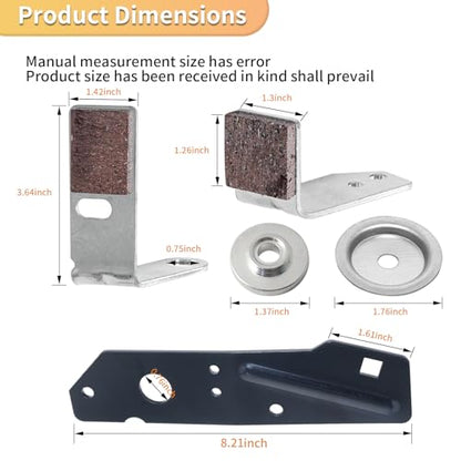 532437110 437110 Idler Pulley Arm & 532199471 & 532199478 Brake Arm LH/RH Kit - Compatible with Husqvarna/Craftsman Lawn Tractors, with 532199092 Spacer, Fits 917288663,250180, LTH 1538, YT16542T