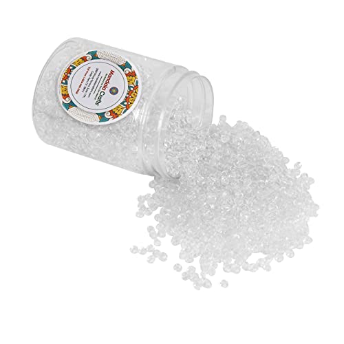Mandala Crafts 3mm Clear Round 8/0 Glass Seed Beads for Beadwork - color: Clear, size: Round 8/0 or 3 mm