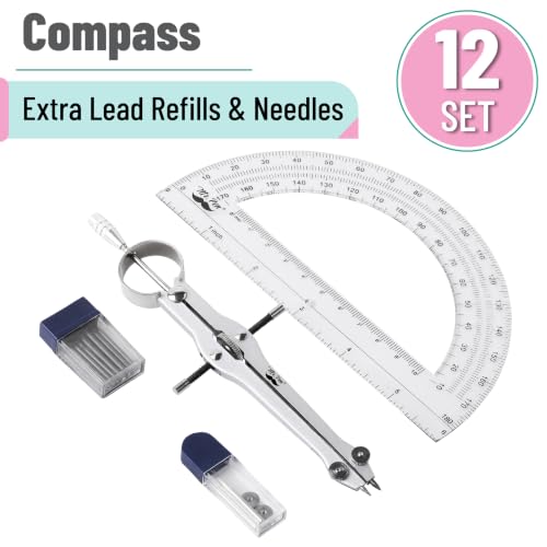 Mr. Pen- Protractor and Compass Set, Compass Protractor Set, Protractor - size: 1 Set