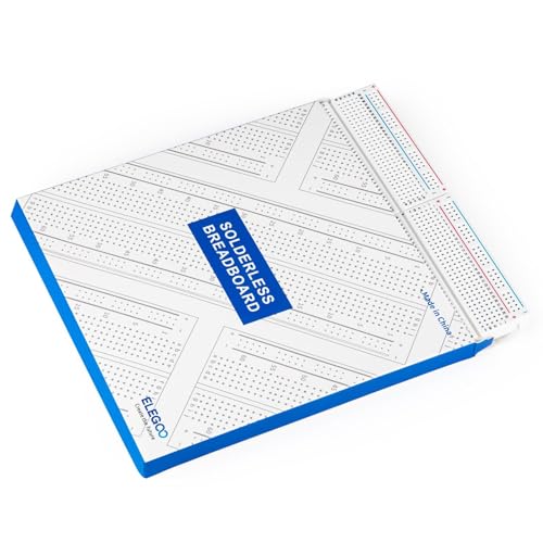 ELEGOO 400 Point Solderless Breadboard Kit, Small Prototyping Boards 6PCS - size: 6 PCS 400 Point
