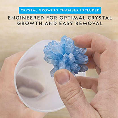 National Geographic Crystal Growing Kit with 3 Crystals for Kids Ages 8-12 - style: 3 Vibrant Colored Crystals