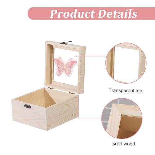 20 PCS Insect Specimen Tools Kit 4 Wooden Display Case Box with Clear Top 10 Sheets Thin Tracing Paper 2 EVA Foam Pinning Board 200 Pins 2 Tweezers 1 Scissors Tools for Winter Bugs Collection