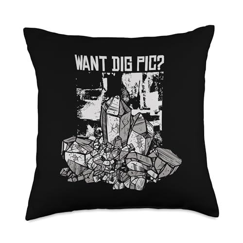Best Rocks And Minerals Guide Kit Collection Gifts Want Dig Pic Geologist Stone Mineral Collector Throw Pillow, 18x18, Multicolor - size: 18x18