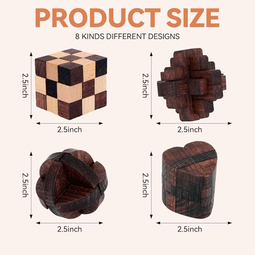Mytothfy Brain Teaser Puzzles for Adults Teens Kids, 3D Puzzle Game Toys - color: Style D