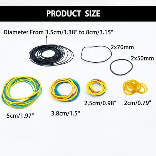 70PCS Pulley Belts Engine Drive Belt Rubber Transmission Belt for RC Car Robot DIY Model Toy Accessories (70PCS Mix Color) - style: 70PCS Mix Color