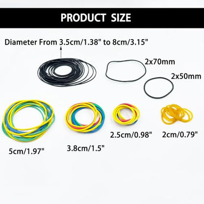 70PCS Pulley Belts Engine Drive Belt Rubber Transmission Belt for RC Car Robot DIY Model Toy Accessories (70PCS Mix Color) - style: 70PCS Mix Color