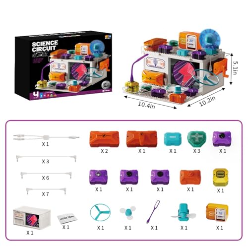 Dollox Science Kits for Kids – Level 4 Electrical Circuit Blocks with 380+ Projects, Educational Electronics Toy for Boys & Girls, Perfect Christmas & Birthday Gift