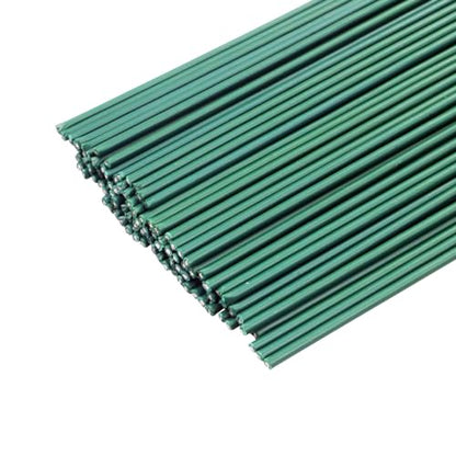 Arlai 100 Pcs 2 Gauge Floral Stem Wire 16 Inch Dark Green Floral Wire - DIY Artificial Flower Arrangements Wreath Making Supplies - color: 100 pcs Dark green