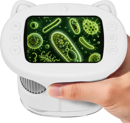 1000X Handheld Digital Microscope for Kids (White) - color: White