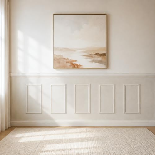 Pre-Cut Paintable Wall Molding Kit, 3 Set Accent Wall Panels (12"x 24") - size: 12"x 24"