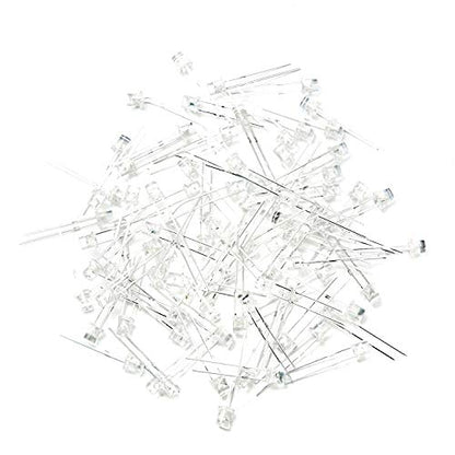 CHANZON 100 pcs 3mm Red LED Diode Lights (DC 2V 20mA) - color: B) Red (100pcs)