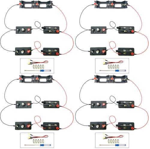 EUDAX School Labs Basic Electricity Discovery Circuit Kit for Introductory Electronics (Pack of 4) - size: 7.1 inches (Pack of 4)