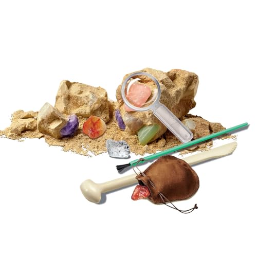 4M STEAM Earth Science Kit for Kids Ages 5+ — Geology STEM Toy with 5 Experiments Including Volcano Eruption, Crystal Growing & Fossil Excavation — Educational Science Gift for Boys & Girls - style: Earth Science