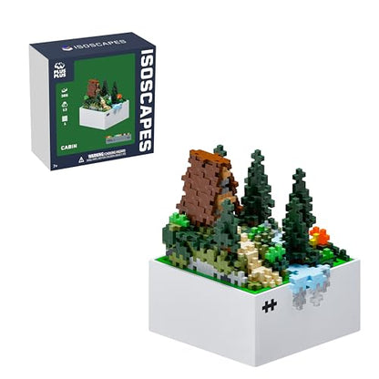 PLUS PLUS Isoscapes, Cabin - Architecture Gifts for Kids Adults - style: Cabin