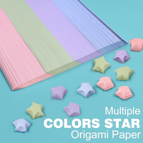 FoDau770 Solid Color Star Paper Strips - 1080 Sheet, Morandi Colour - color: Solid Morandi Colour