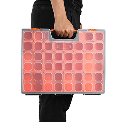 2PCS Multi-Purpose Toolbox, Professional Organizer with 22 Bin Compartments, Box Organizer for Hardware, Screws, Bolts, Nuts, Nails, Tools, Arts - size: 2 PCS Multi-Purpose Toolbox