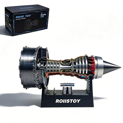TR900 Jet Turbofan Engine Kit Turbofan Engine Jet Mechanical Assembly Model Science Education Ornament Desktop Decor Gift for Hobby Collectors - style: TR900 DIY KIT