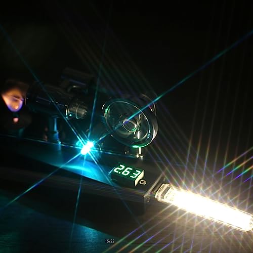 Sunnytech Hot Air Stirling Engine Motor Electricity Generator Educational Colorful LED SC (SC011) - style: SC011