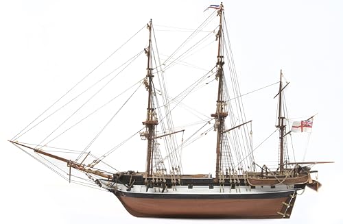 OcCre HMS Beagle 1:60 Scale Wooden Ship Model Construction Kit#12005 Adult Assembly Required (Model Only - No Paint) - color: Model Only - No Paint