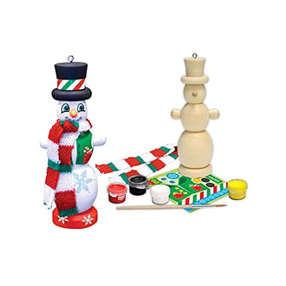Works of Ahhh... MasterPieces Works of Ahhh Christmas Ornament Acrylic Paint Kit, Snowman, For Ages 4+, Multi, 5" x 7" (21722) - style: Snowman