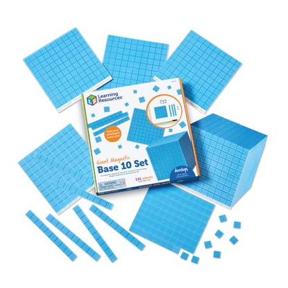 Learning Resources Giant Magnetic Base Ten Set - style: Magnetic Base Ten (Whiteboard)