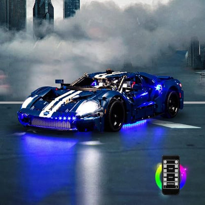 VONADO LED Lights Set Compatible with Lego 2022 Ford GT 42154, Remote Control Technic Ford GT Light Kit Compatible with Lego Car for Adults 42154 (NO Model) - style: RC Version Light Kit