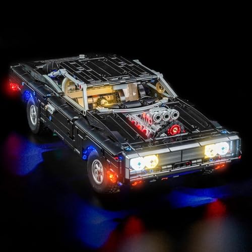 LocoLee Light kit Compatible with Lego Fast and Furious Dodge Charger R/T Car 42231- NOT Actual Model Only Lights, LED Lighting Accessories for LEGO Technic Display Collectors (Standard Version)