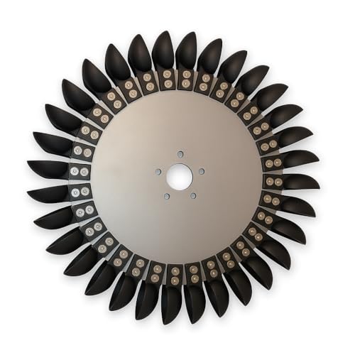 Pelton Turbine Kit, 32-Bucket Pelton Wheel with CNC Aluminum Hub & HDPE Buckets for Micro Hydroelectric Power Generation, Water Turbine Projects & Renewable Energy Systems