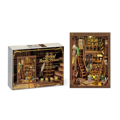Book Nook Kit DIY Miniature House 3D Wooden Puzzle - Myriad Books House - color: Myriad Books House