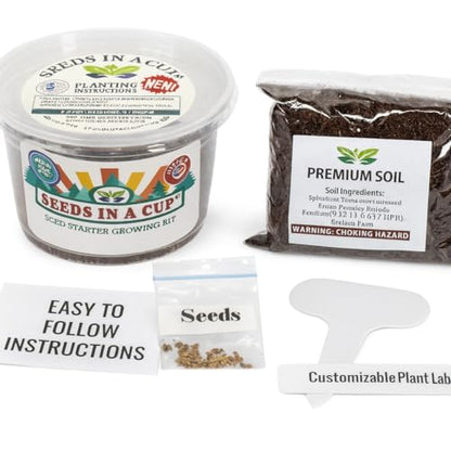| Pear Tree Seed Starter Grow Kit, Recyclable Planter w. Lid, Nutrient-Rich Premium Soil, Non GMO Seeds, Easy Instructions, Indoor Outdoor Kit, Great Gift Idea