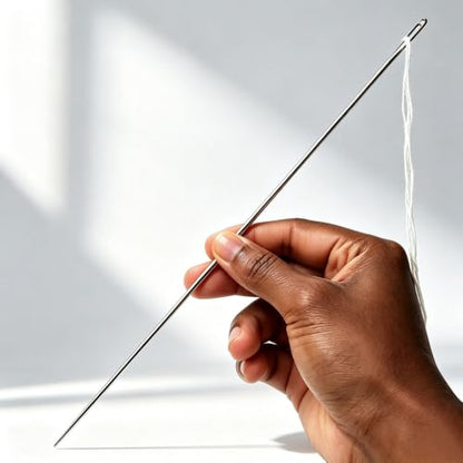 3PCS / 10" Professional Upholstery Needle 25cm Length 3mm Thickness, Big Eye Hand Sewing Needles for Stitching and Crafting Projects - color: 10inch-3Pcs
