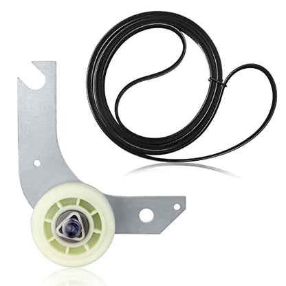 Dryer Repair Kit Compatible With electrolux Dryers Includes 137315300 Dryer Belt and 134793500 Idler Pulley replaces 134719300, 134793511, EAP16227173, Figure 7 Shows More Models