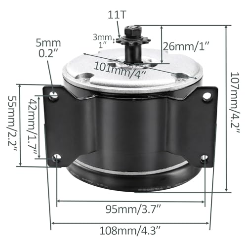 24V 250W Brush Motor Kit with Speed Controller, Throttle Pedal for DIY Electric Bicycle, Scooter, Go Kart, ATV, E-Bike, Drift Trike, Mini Bike, and More