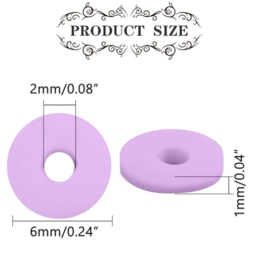 6mm Polymer Clay Beads for Bracelets Making 1000PCS - color: Lavender