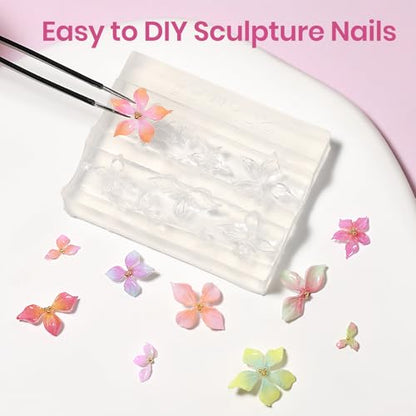 3D Nail Gel Sculpting Gel 4 Colors 3d Gel Nail Art Non Stick Hand Solid Builder Gels Home Manicure, Nail Salon, Nail Charms, Solid, Extension, Carving, Molding Hard Gels - color: Clear, White, Pink,Nude