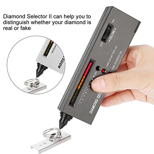 Tyenaza Diamond Tester, High Accuracy Jewelry Diamond Tester Pen, Professional Diamond Selector Gem Tester with Diamond Selector II, Moissanites Tester, 2 Manuals, 2 Trays