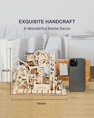 ROKR 3D Wooden Puzzle-Mechanical Model-Wooden Craft Kit-DIY Assembly Toy-Mechanical Gears Set-Brain Teaser Games-Best Gifts for Adults & Teens Age 14+(LG504-Fortress)