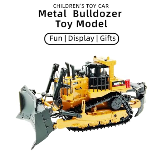 Die Cast Construction Toy All-Metal Heavy Bulldozer Model 1:50 Scale - Highly Detailed, Perfect for Collectors and Display, Durable Alloy Material, Ideal Gift - style: Heavy Bulldozer model