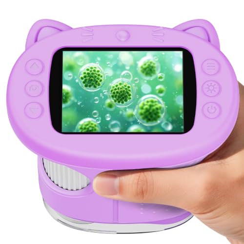 SEEKID Kids Microscope,1000X Handheld Digital Microscope (Purple) - color: Purple